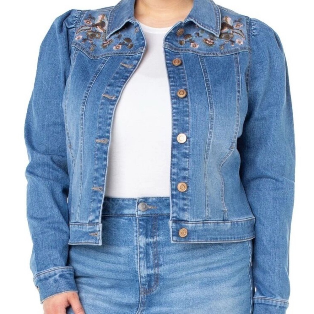 Celebrity Pink Embroidered Denim Jacket NWT